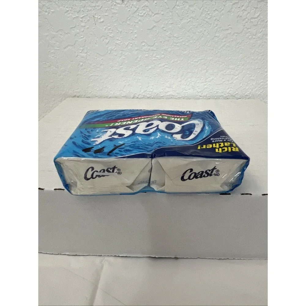 Coast The Eye Opener Rich Lather‎ Deodorant 2 Soap Bars 3.2 Oz Vintage NOS 2003